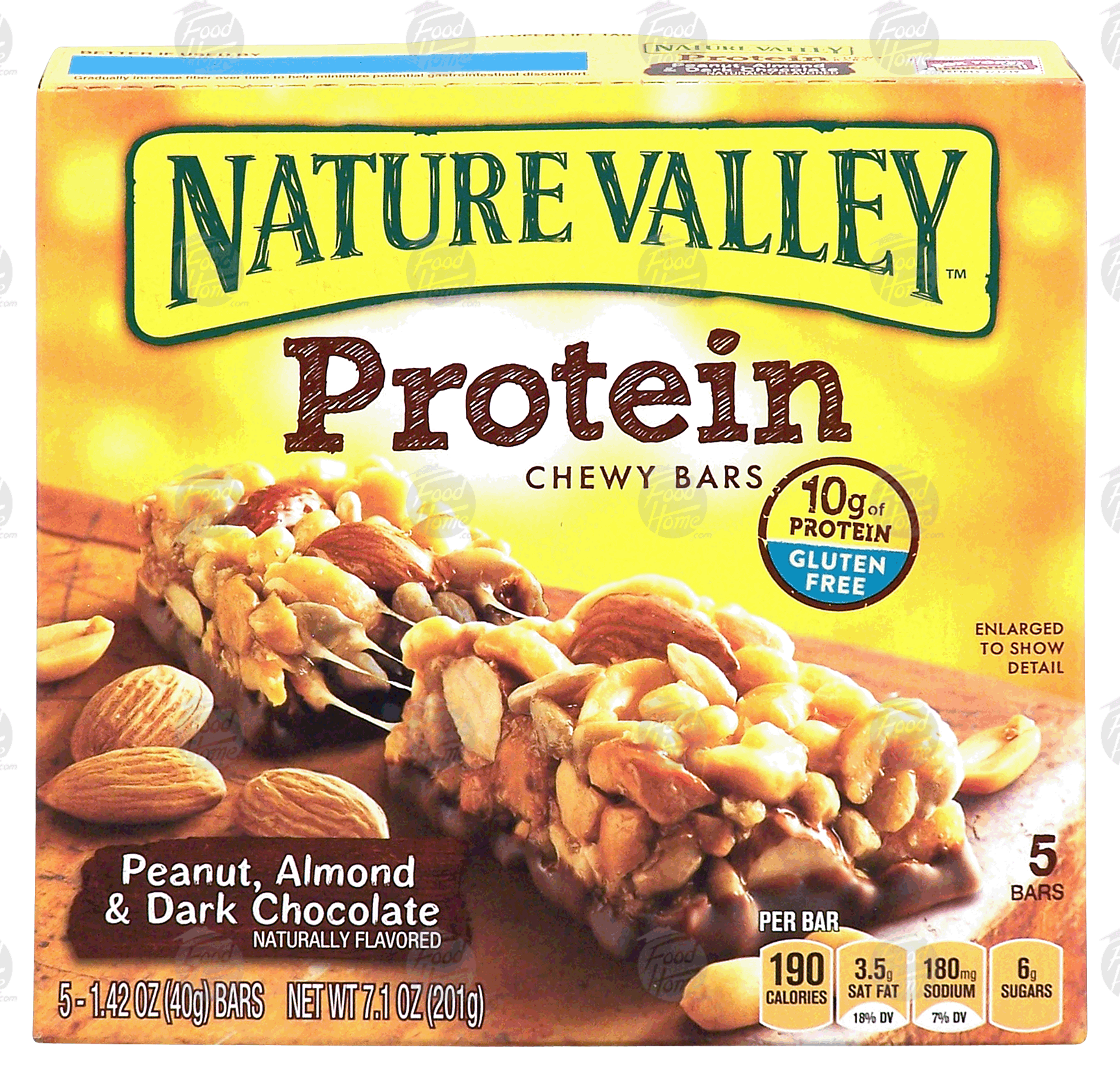 Nature Valley Protein peanut, almond & dark chocolate chewy bars, gluten free, 5 ct Full-Size Picture